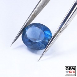 Marquise Cut 12.18CT Fancy Intense Blue Aquamarine With Genuine White CZ Ring 